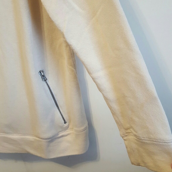 Cream Cowl neck sweatshirt by Lands End Canvas - Picture 4 of 4